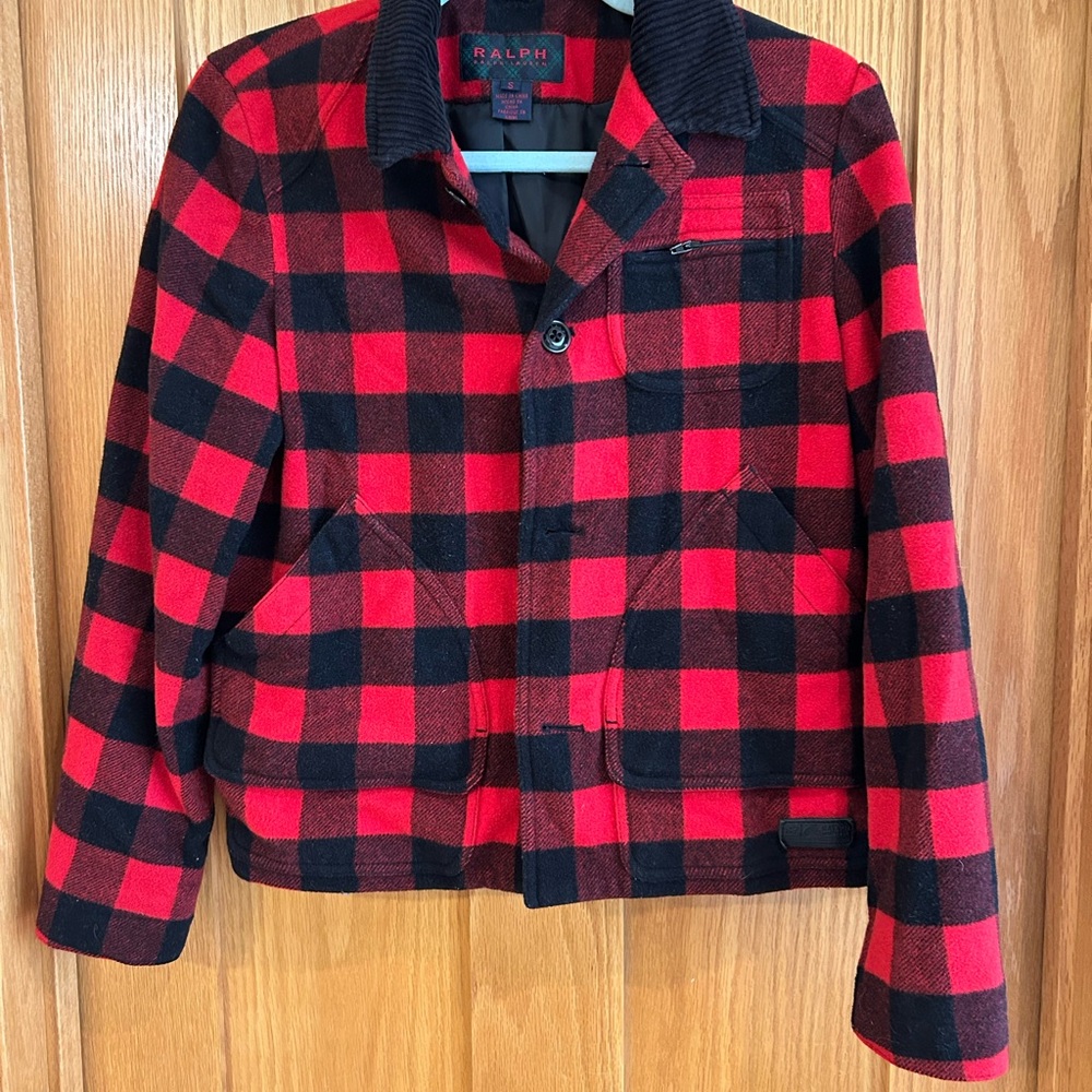 Ralph Lauren Vintage Red & Black Buffalo Check Jacket